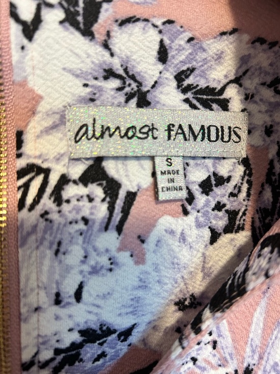 Almost Famous Dusty Rose Floral Midi Dress - Picture 4 of 8